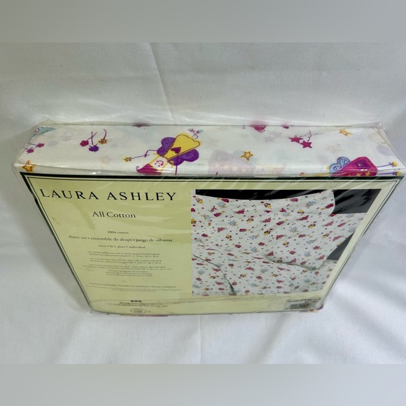 NEW Laura Ashley Fun Fairies - Children's Rooms All Cotton Twin Sheet Set - Picture 3 of 3